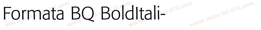 Formata BQ BoldItali字体转换